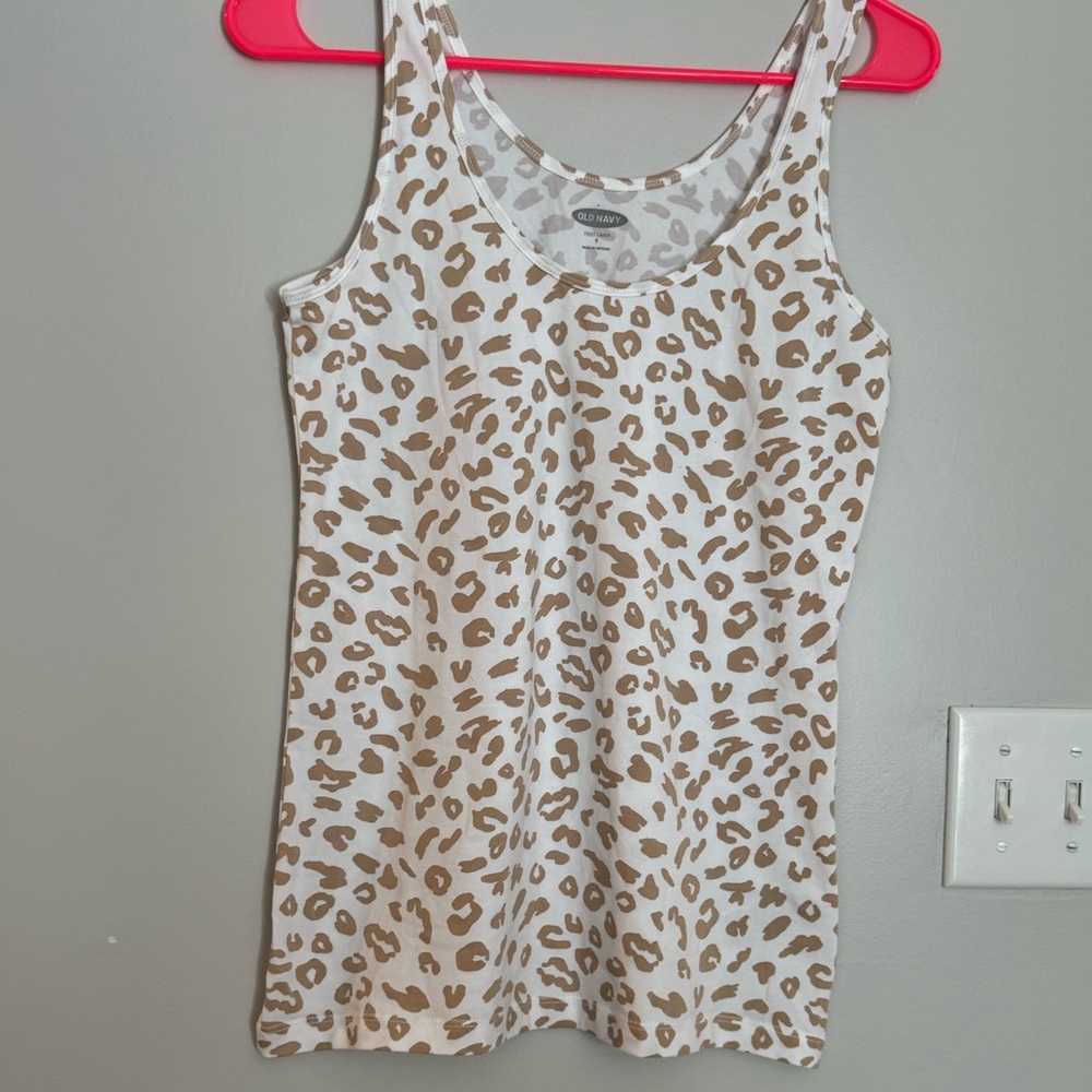Old Navy First Layer Animal Print Tank. Size Small